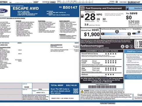 Used 2025 Ford Escape ST-Line w/ Tech Pack #1 AWD/4WD image 5
