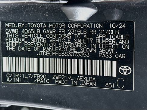 Used 2025 Toyota Corolla Hybrid Sedan FWD image 12