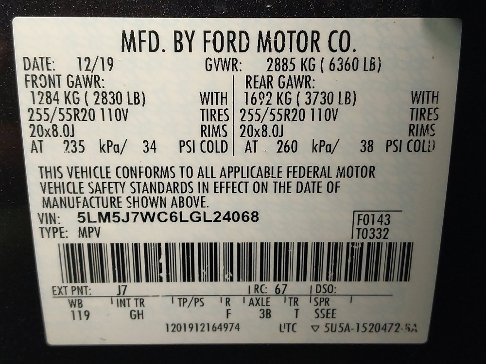 Used 2020 Lincoln Aviator Reserve w/ Equipment Group 201A RWD image 33