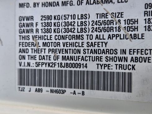 Used 2018 Honda Ridgeline Sport image 10