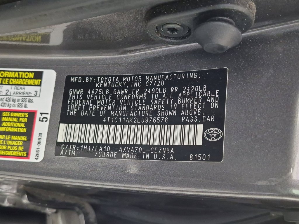 Used 2020 Toyota Camry LE w/ Carpet Mat Package FWD image 39
