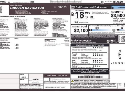 Used 2019 Lincoln Navigator Reserve AWD/4WD image 2