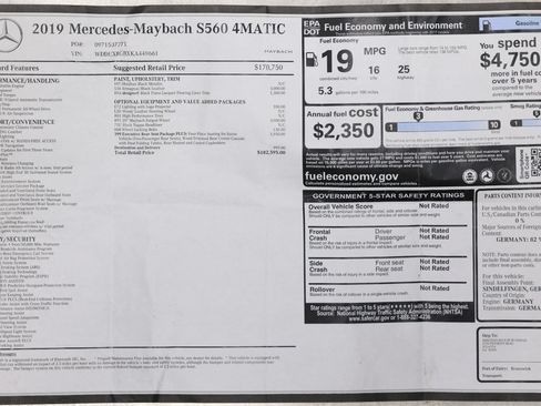 Used 2019 Mercedes-Benz Maybach S 560 4MATIC image 6