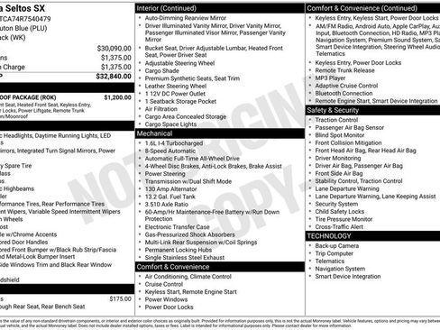 Used 2024 Kia Seltos SX w/ SX Sunroof Package AWD/4WD image 7