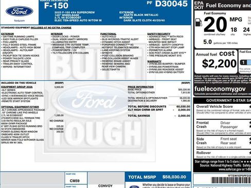 Used 2023 Ford F150 XLT w/ Equipment Group 302A High AWD/4WD image 2