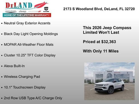 New 2026 Jeep Compass Limited w/ Sun, Sound & Navigation Group AWD/4WD image 31