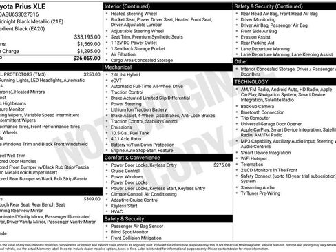 Used 2025 Toyota Prius XLE AWD/4WD image 3