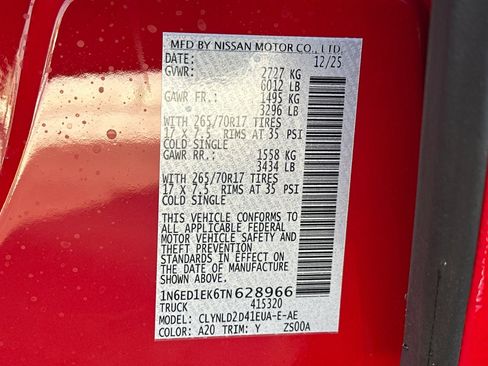 New 2026 Nissan Frontier PRO-4X w/ Pro Premium Package image 34