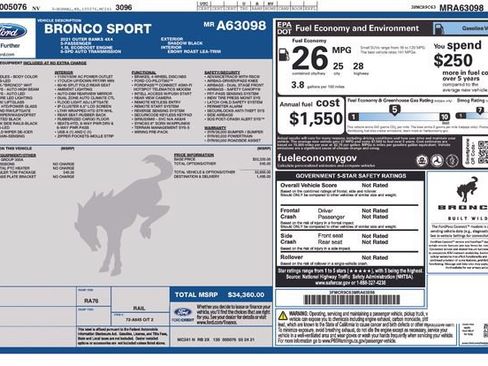 Used 2021 Ford Bronco Sport Outer Banks AWD/4WD image 19