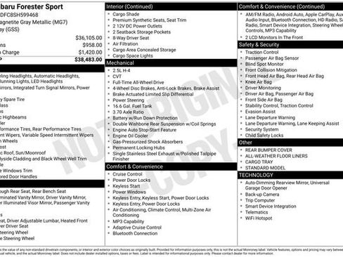 Certified 2025 Subaru Forester Sport AWD/4WD image 5