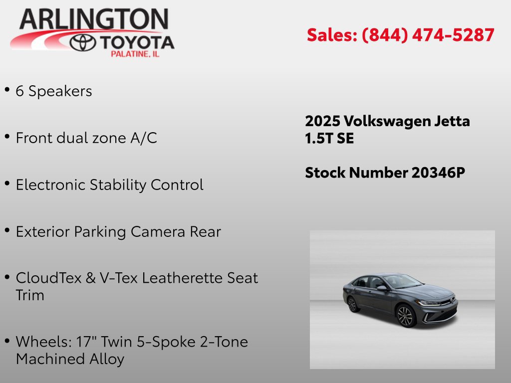 Used 2025 Volkswagen Jetta SE FWD image 2