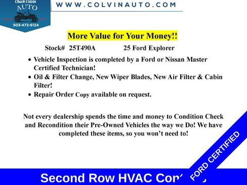 Certified 2025 Ford Explorer Active w/ Active Comfort Package image 2