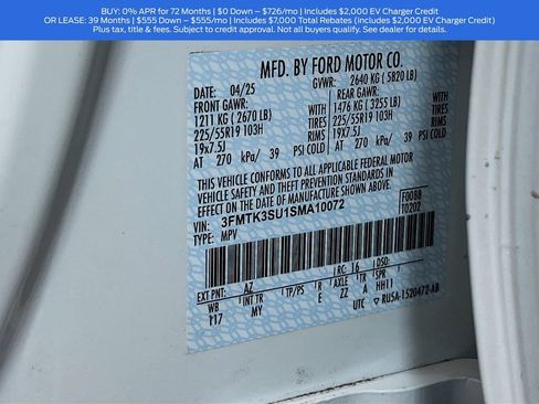 Used 2025 Ford Mustang Mach-E Premium w/ Interior Protection Package image 33