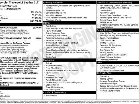 Used 2021 Chevrolet Traverse LT w/ LT Premium Package FWD image 2