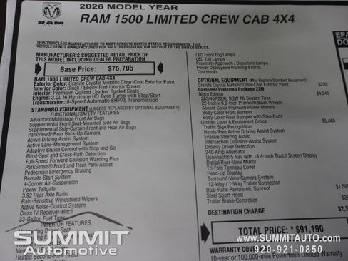 New 2026 RAM 1500 Limited AWD/4WD image 42