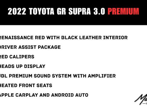 Used 2022 Toyota Supra Premium w/ Driver Assist Package RWD image 2