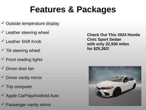 Certified 2024 Honda Civic Sport image 24