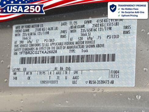 New 2026 Ford Transit 250 148 Medium Roof Extended AWD image 18