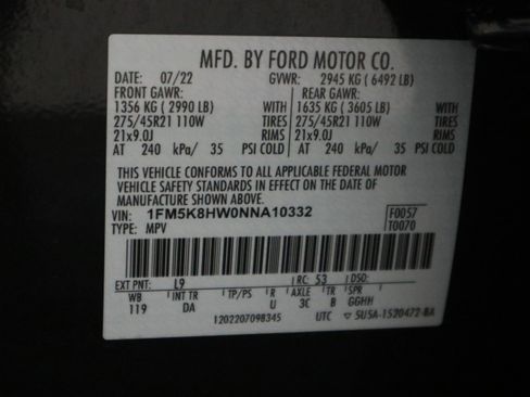 Used 2022 Ford Explorer Platinum w/ Technology Package image 41