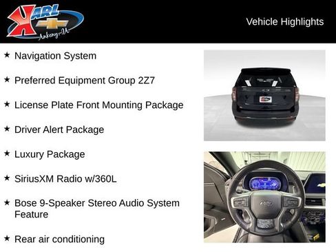 Used 2022 Chevrolet Tahoe Z71 w/ Luxury Package AWD/4WD image 2