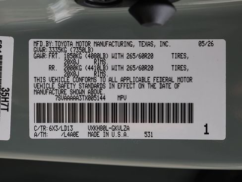 New 2026 Toyota Sequoia Limited RWD image 35