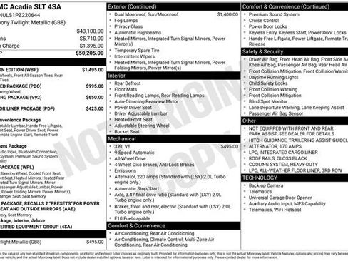 Used 2023 GMC Acadia SLT w/ Elevation Edition AWD/4WD image 7