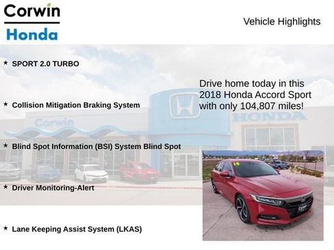 Used 2018 Honda Accord Sport image 6
