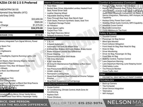 Certified 2023 MAZDA CX-50 2.5 S w/ Cargo Package image 2