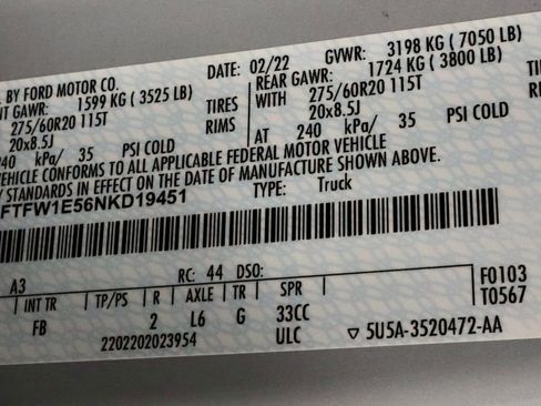 Used 2022 Ford F150 XLT w/ Equipment Group 302A High AWD/4WD image 33