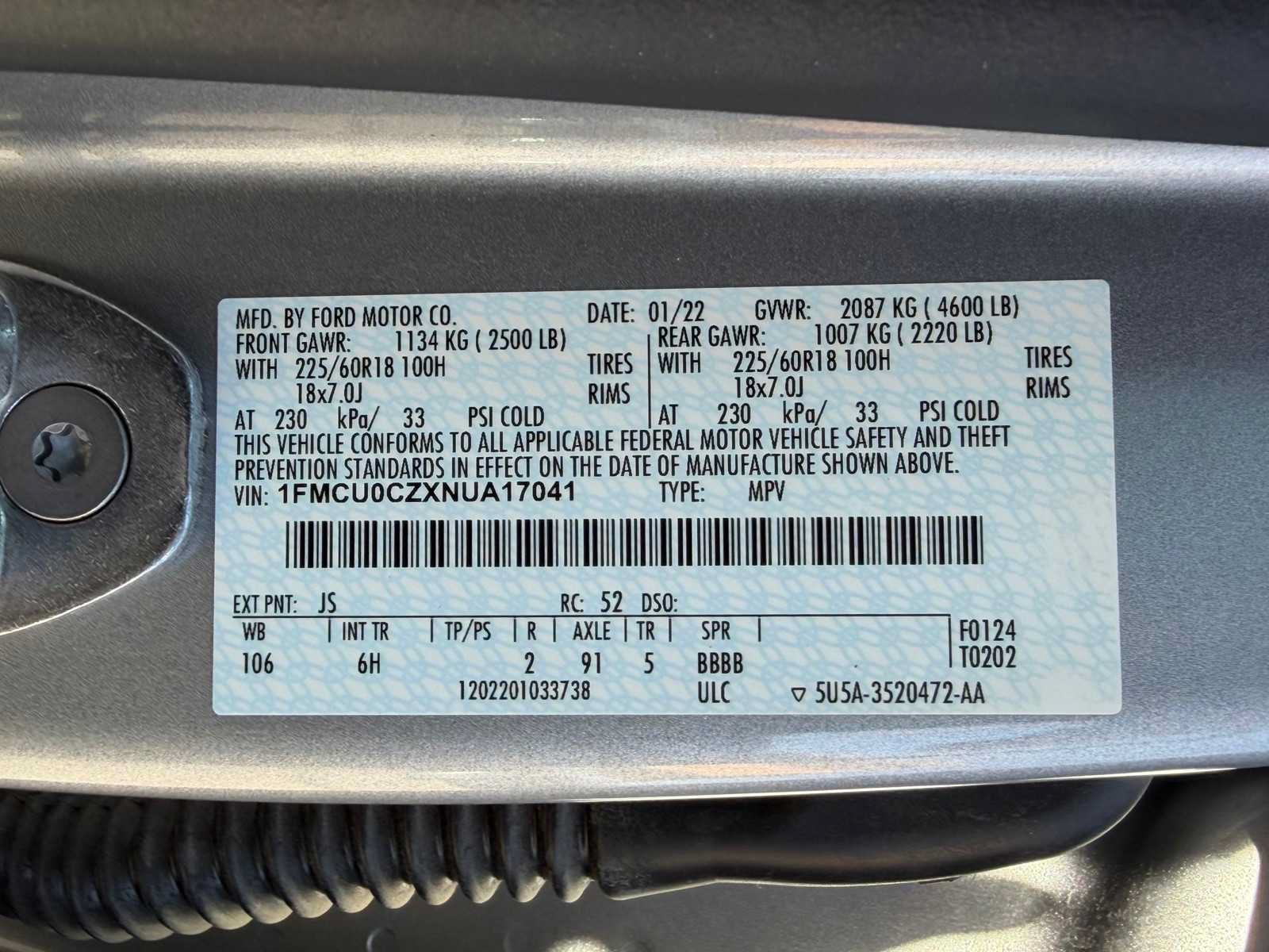 Used 2022 Ford Escape SEL w/ Technology Package FWD image 36