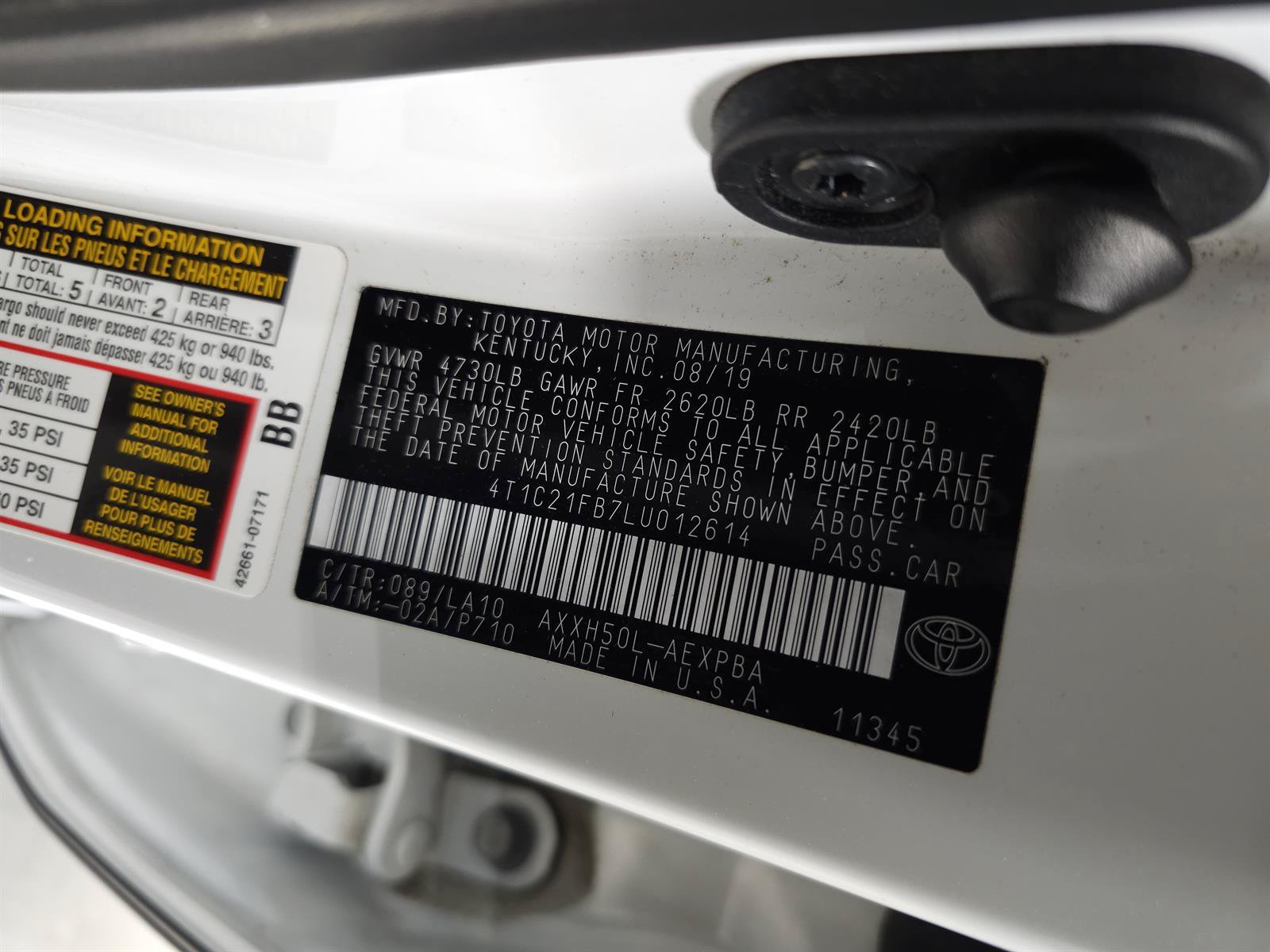 Used 2020 Toyota Avalon Limited w/ All Weather Liner Package FWD image 32