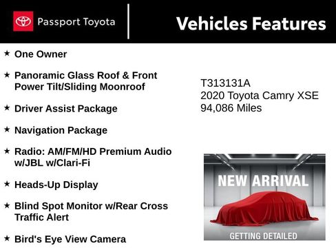 Used 2020 Toyota Camry XSE w/ Driver Assist Package FWD image 6