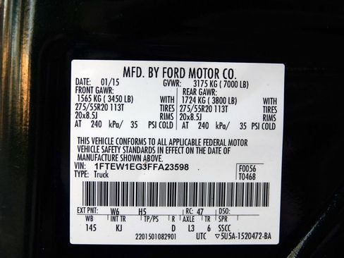 Used 2015 Ford F150 King Ranch w/ Equipment Group 601A Luxury image 38