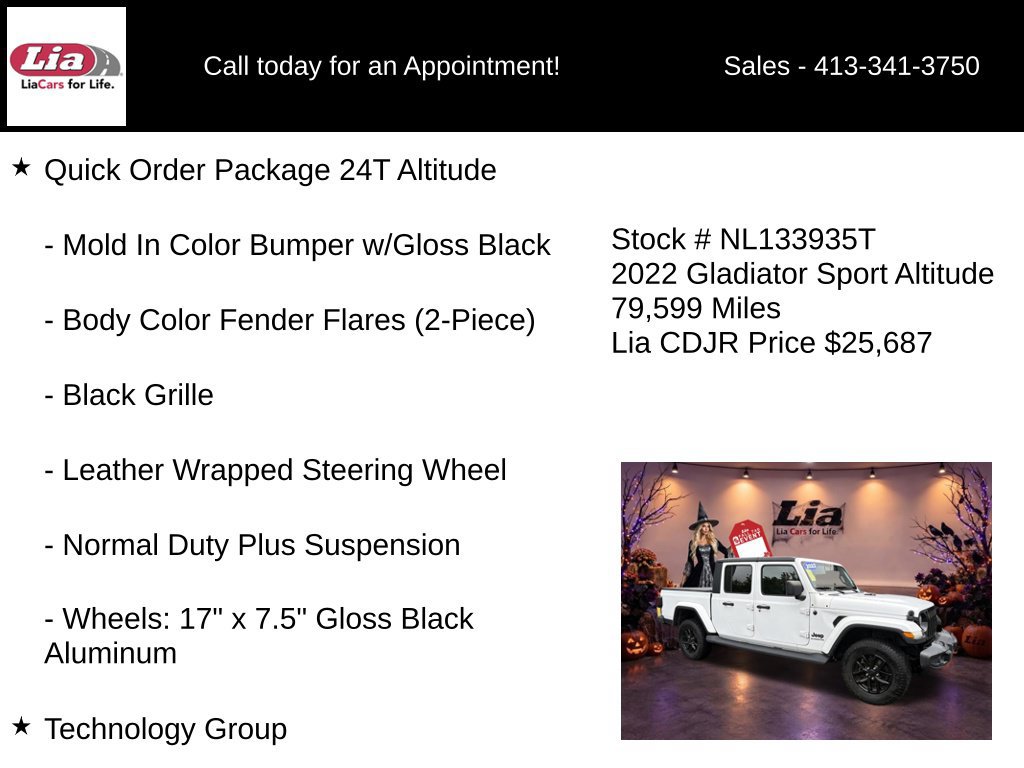 Certified 2022 Jeep Gladiator Sport AWD/4WD image 16