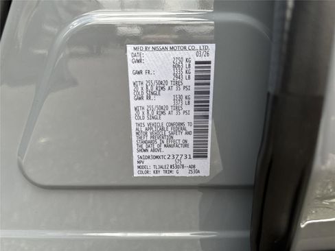 New 2026 Nissan Pathfinder Platinum w/ Cargo Package FWD image 42