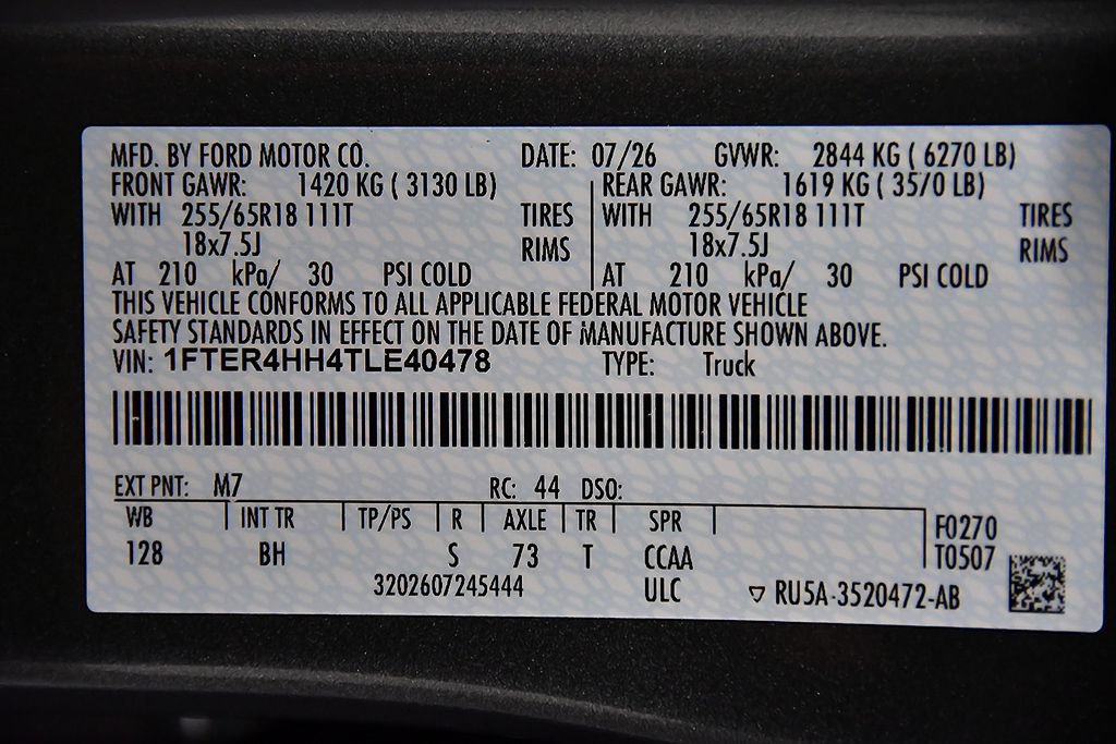 New 2026 Ford Ranger XLT w/ Equipment Group 301A High AWD/4WD image 15