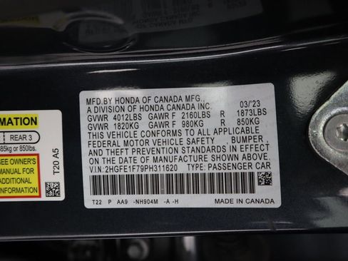 Certified 2023 Honda Civic EX image 35