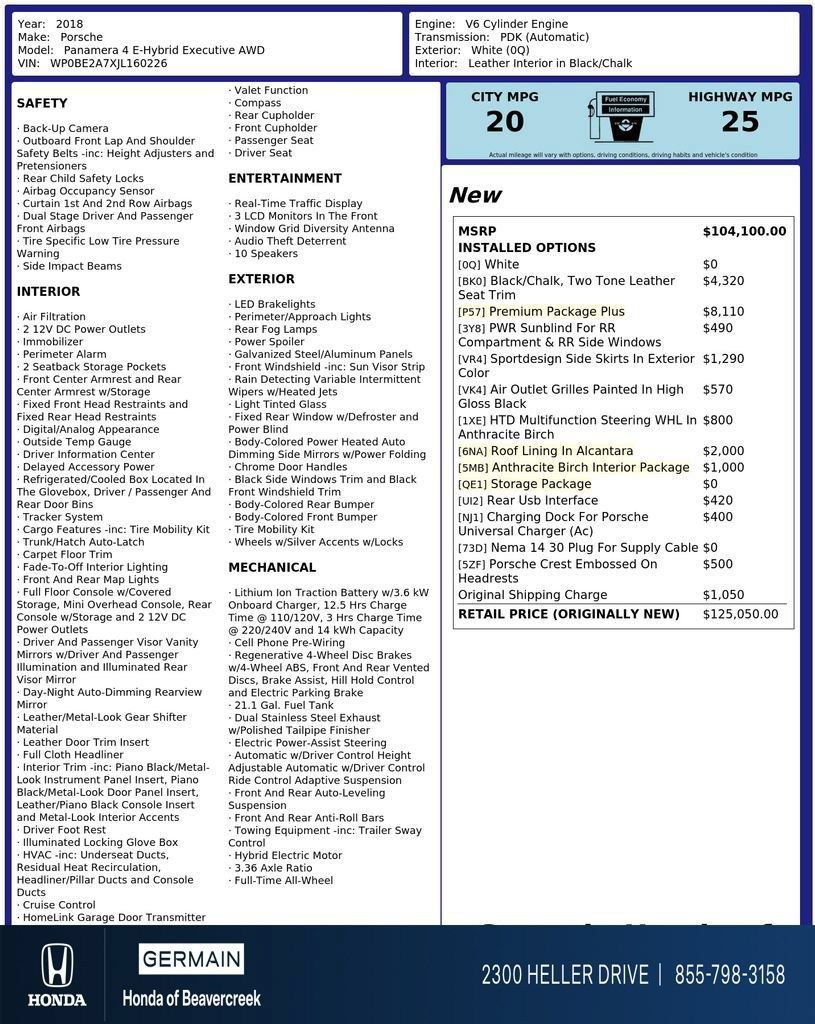 Used 2018 Porsche Panamera 4 Executive AWD/4WD image 32