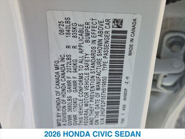 Certified 2026 Honda Civic Sport image 26