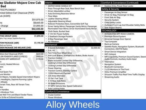 Used 2023 Jeep Gladiator Mojave w/ LED Lighting Group AWD/4WD image 3