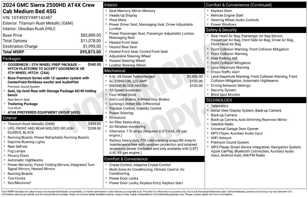 Used 2024 GMC Sierra 2500 AT4X AWD/4WD image 33