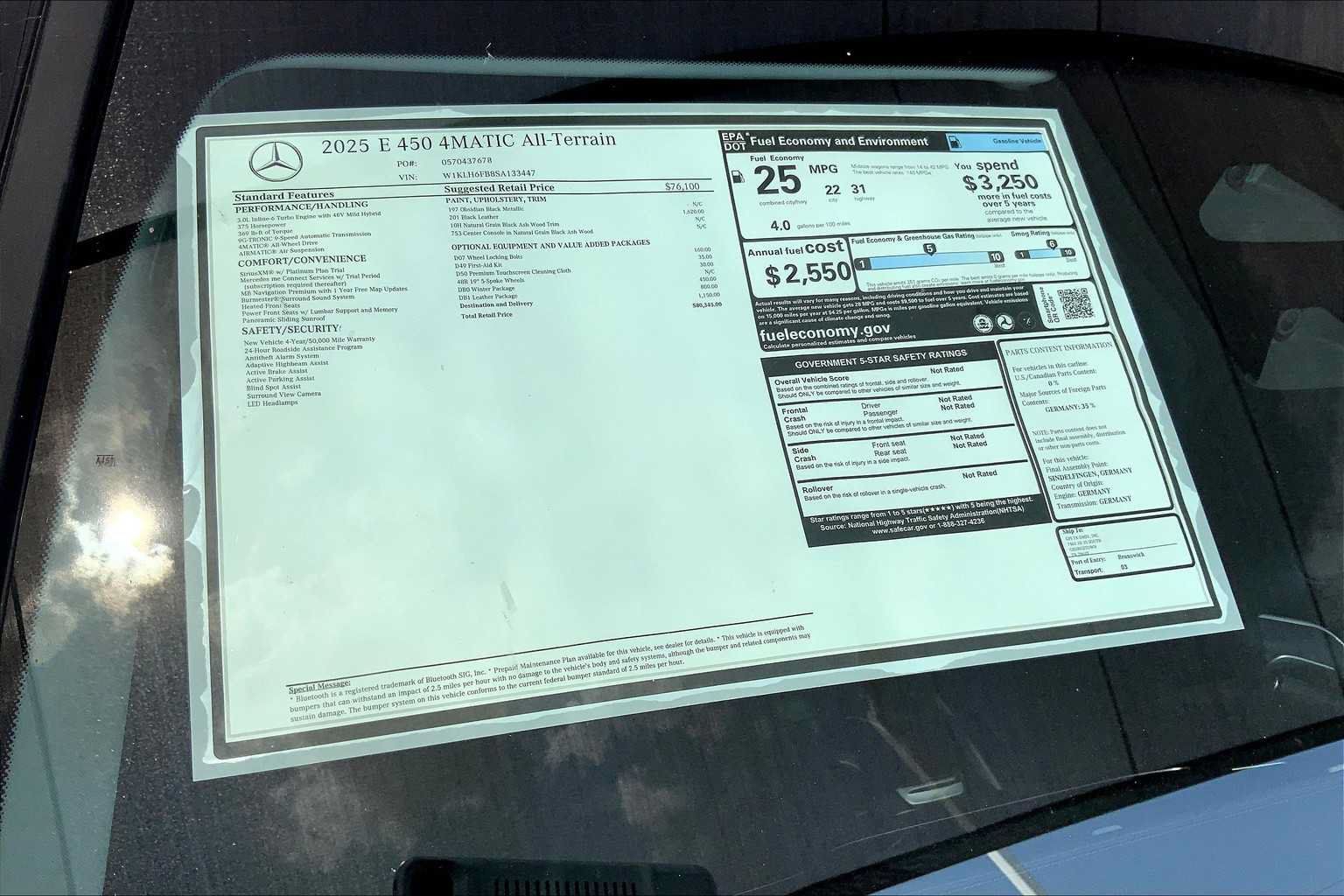 Used 2025 Mercedes-Benz E 450 4MATIC All-Terrain Wagon image 22