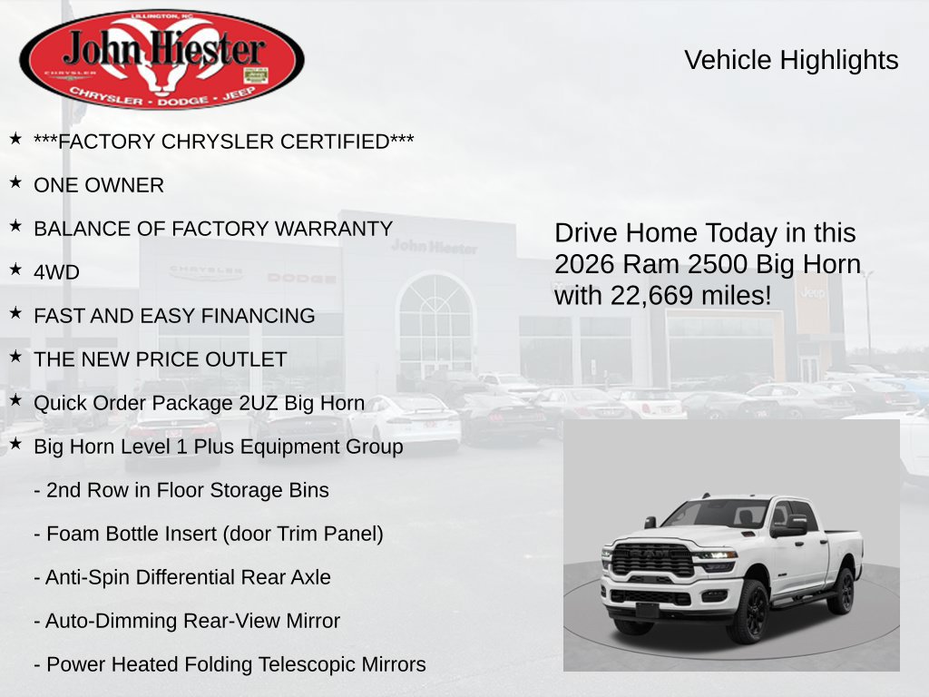 Used 2026 RAM 2500 Big Horn AWD/4WD image 3