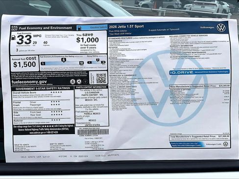 New 2026 Volkswagen Jetta Sport image 19