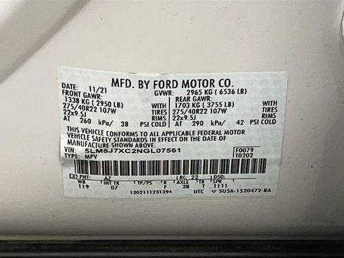 Used 2022 Lincoln Aviator Reserve w/ Equipment Group 201A image 35