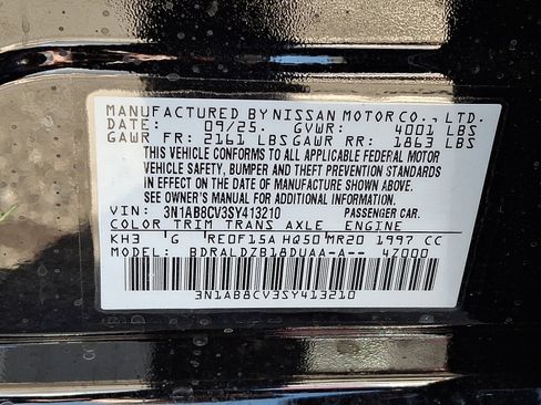 New 2025 Nissan Sentra SV w/ All-Weather Package image 16