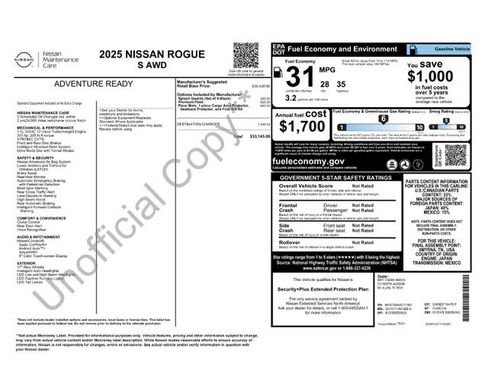 Certified 2025 Nissan Rogue S AWD/4WD image 31
