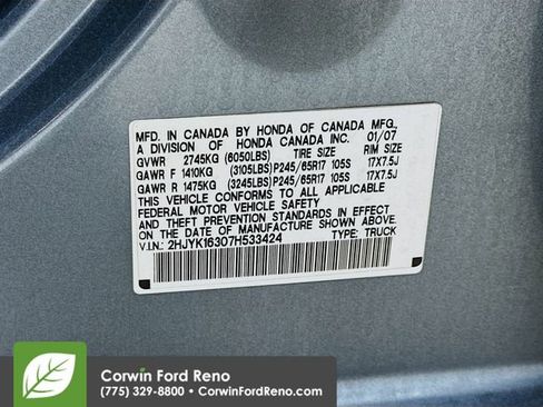 Used 2007 Honda Ridgeline RTX image 30