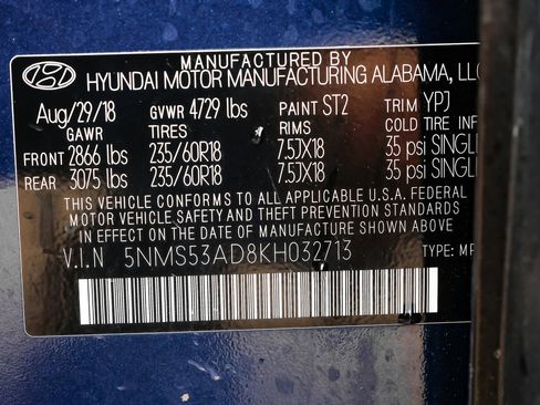 Used 2019 Hyundai Santa Fe Limited w/ Cargo Package image 66