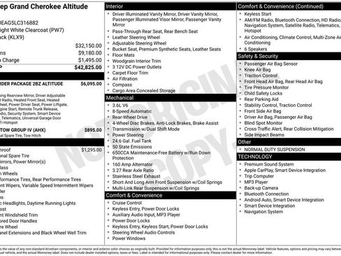Used 2020 Jeep Grand Cherokee Altitude image 53